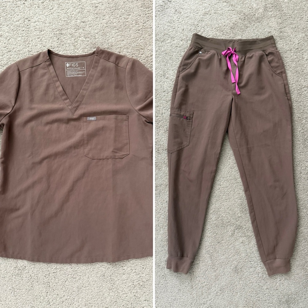 Figs Smokey Taupe Zamora & Catarina scrubs set